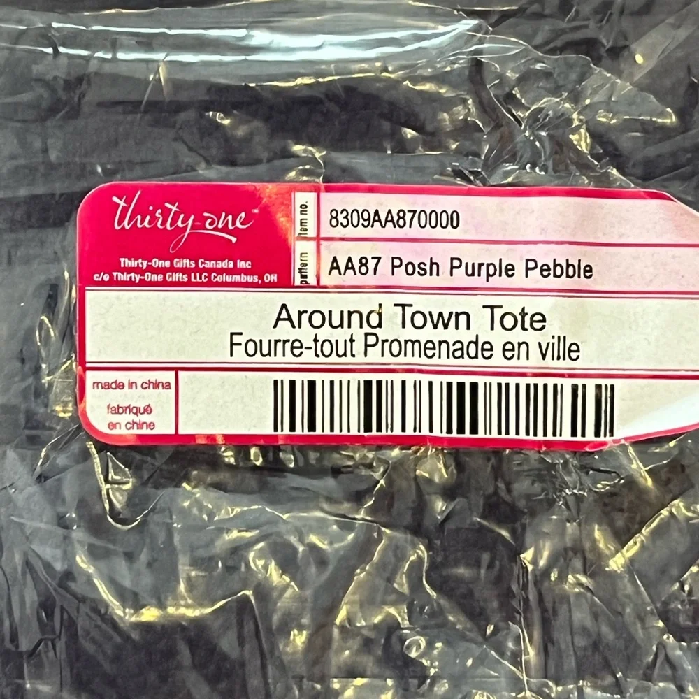 Thirty-One Around Town Tote Posh Purple Pebble - Picture 8 of 8